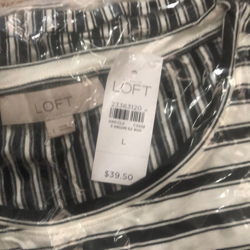 NWT LOFT MIXED STRIPE TANK SIZE M L - Picture 5 of 7